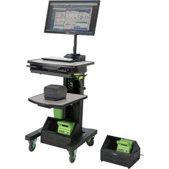 NewCastle Systems - 200 Lb Capacity, 2 Shelf Mobile Powered Cart - 24" Wide x 26" Deep x 43" High, Steel - Apex Tool & Supply