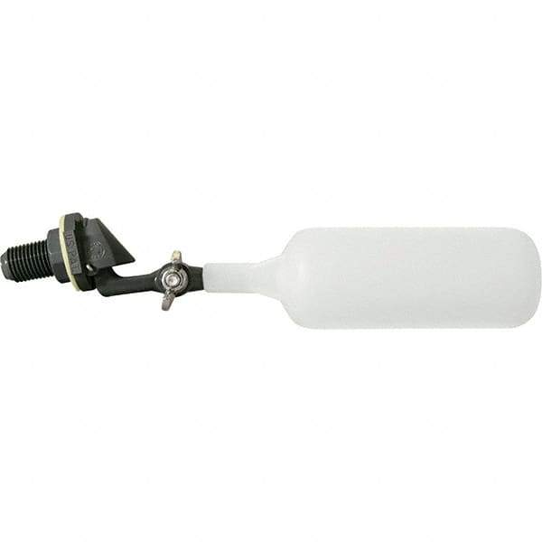 Control Devices - 1/4" Pipe, PVC, Angle Pattern-Double Seat, Mechanical Float Valve - 100 psi, Male NPT End Connections - Apex Tool & Supply
