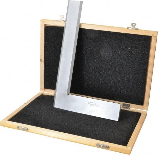 Fowler - 10-1/2" Blade Length, 6-3/8" Base Length Tool Steel Square - 0.0002" Accuracy, Beveled Edge - Apex Tool & Supply