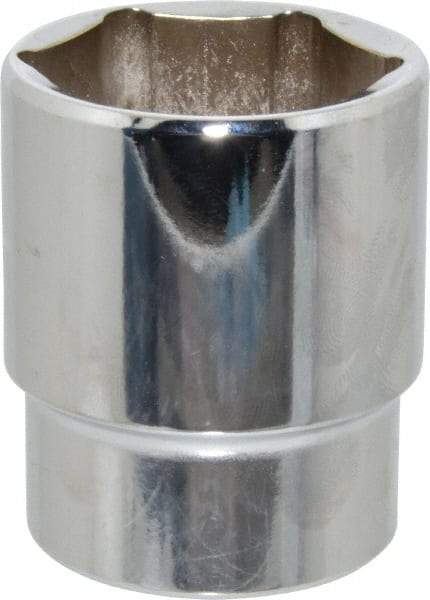 Proto - 1-3/8", 1/2" Drive, Standard Hand Socket - 6 Points, 2-1/8" OAL, Chrome Finish - Apex Tool & Supply