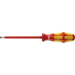 Wera - Insulated Slotted Screwdriver - 200mm Blade Length, Ergonomic Handle - Apex Tool & Supply