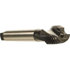 Emuge - 9/16-12 UNC 3 Flute 2BX Modified Bottoming Spiral Flute Tap - Cobalt, Oxide Finish, 3-19/32" OAL, Right Hand Flute, Right Hand Thread, Series Rekord D - Apex Tool & Supply