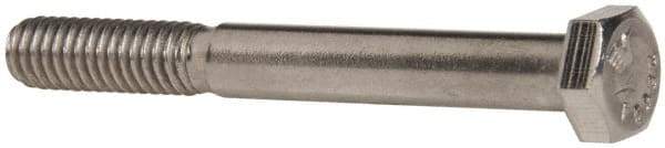 Value Collection - 5/16-18 UNC, 2-3/4" Length Under Head Hex Head Cap Screw - Partially Threaded, Grade 18-8 Stainless Steel, Uncoated, 1/2" Hex - Apex Tool & Supply