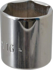 Proto - 1-5/16", 1/2" Drive, Standard Hand Socket - 6 Points, 2-1/8" OAL, Chrome Finish - Apex Tool & Supply