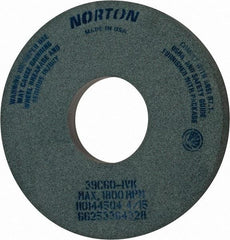Norton - 14" Diam x 5" Hole x 1-1/2" Thick, I Hardness, 60 Grit Surface Grinding Wheel - Silicon Carbide, Type 5, Medium Grade, 1,800 Max RPM, Vitrified Bond, One-Side Recess - Apex Tool & Supply