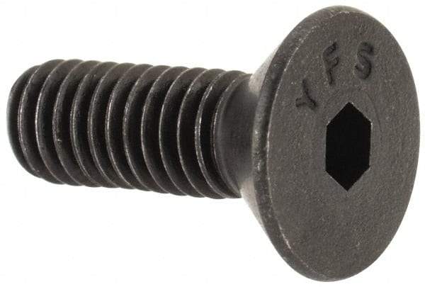 Value Collection - #8-36 UNF Hex Socket Drive, Flat Screw - Alloy Steel, Black Oxide Finish, Fully Threaded, 1/2" OAL - Apex Tool & Supply