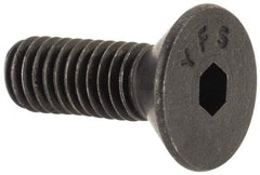 Value Collection - #8-36 UNF Hex Socket Drive, Flat Screw - Alloy Steel, Black Oxide Finish, Fully Threaded, 1/2" OAL - Apex Tool & Supply
