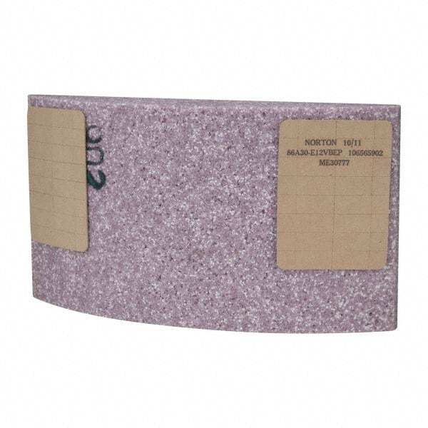 Norton - 11-1/4" Wide x 6" High x 2-1/4" Thick Grinding Segment - 30 Grit, Hardness E, Blue Print No. ME30777 - Apex Tool & Supply