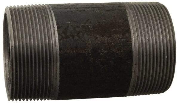 Made in USA - Schedule 80, 1/8" Diam x 36" Long Black Pipe Nipple - Threaded - Apex Tool & Supply