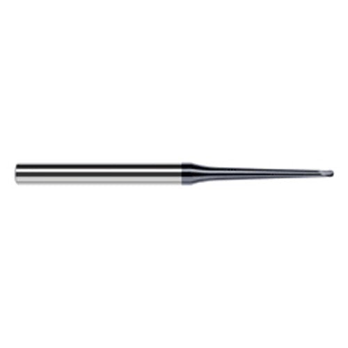 ‎3/32″ Dia. × 1/4″ Shank × 0.074″ DOC × 2-1/2″ OAL, Carbide AlTiN, 2 Flute, Ballnose End Mill - Exact Industrial Supply