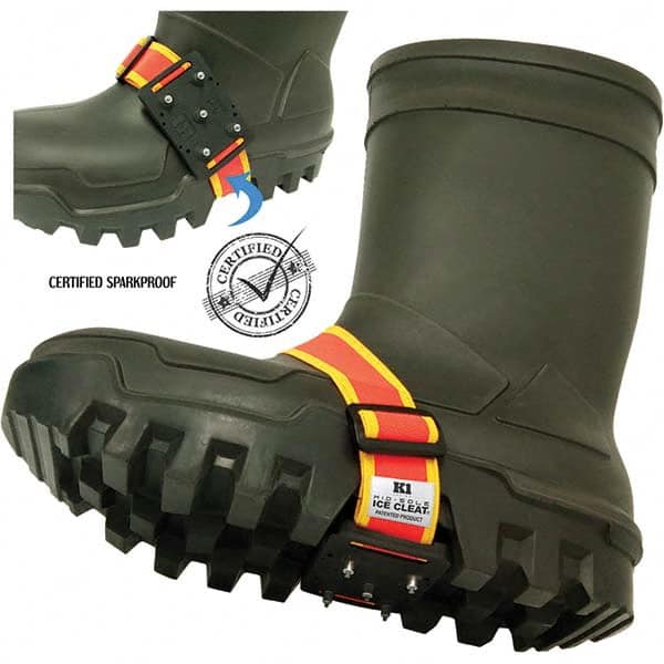 Geroline - Ice Traction Footwear Footwear Style: Strap-On Cleat Traction Type: Steel Studs - Apex Tool & Supply