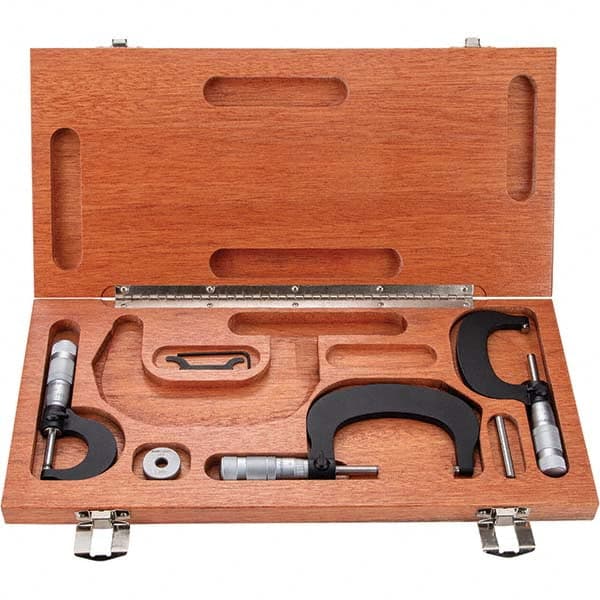 TESA Brown & Sharpe - Mechanical Outside Micrometer Sets Minimum Measurement (Inch): 0 Minimum Measurement (Decimal Inch): 0 - Apex Tool & Supply