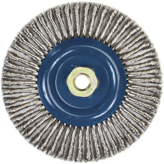 Norton - 6" OD, 5/8-11 Arbor Hole, Stringer Bead Stainless Steel Wheel Brush - Apex Tool & Supply