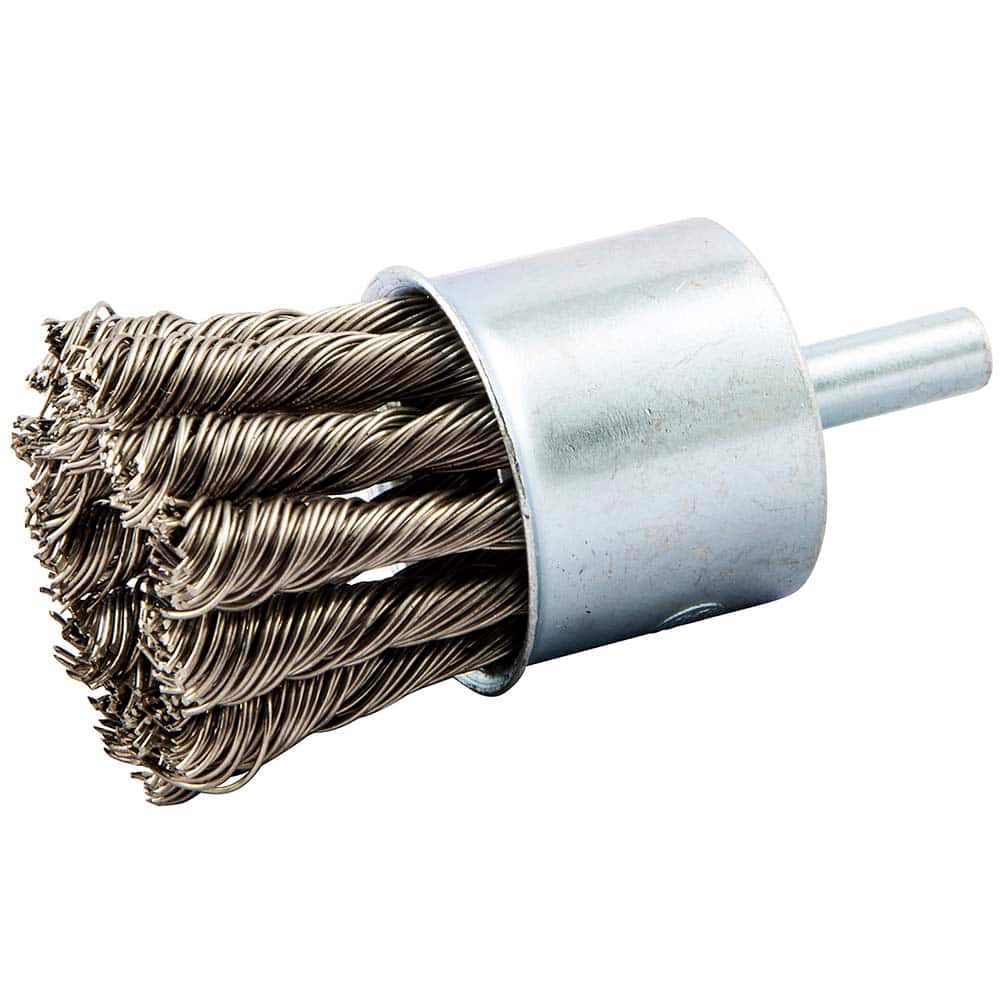 Norton - End Brushes Brush Diameter (Inch): 1 Fill Material: Stainless Steel - Apex Tool & Supply