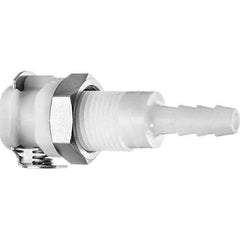 Value Collection - Plastic Quick-Disconnect Tube Couplings   Type: Panel Mount Hose Barb-Female Socket    Nominal Flow Size: 1/8 (Inch) - Apex Tool & Supply