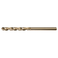 1/4-E RHS / RHC HSS-CO 8% (M42) 135 Degree Split Point NAS907 Type J Cobalt Heavy Duty 6″ Extended Length Drill - Straw / Gold Oxide - Exact Industrial Supply