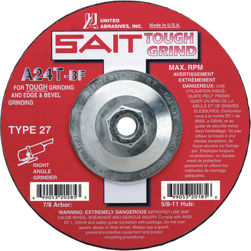 6X1/4X5/8-11 SAIT A24T C/O WHEEL - Apex Tool & Supply