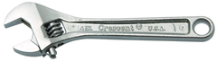 1/2" Opening - 4" OAL - Adjustable Wrench Chrome - Apex Tool & Supply