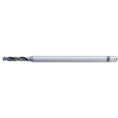1.3 mm Dia. × 3 mm Shank × 7.8 mm Flute Length × 53 mm OAL, 2xD, IchAda, 2 Flute, No, Solid Carbide Drill - Exact Industrial Supply