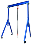 Gantry Crane - Solid steel construction - Large 8" Dia. locking phenolic casters - Adj. Height in 6" increments - 4000 lbs Load Capacity - Apex Tool & Supply