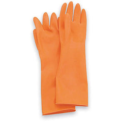 11-Premium Cleanroom Chemical Handlers Natural Rubber Latex Gloves 20 Mil 15″ Length Embossed Palm Orange Cleanroom Packaged 1 Pair Per Poly Bag 10 Pair Per Master Poly Bag 10 Master Poly Bags Per Case - Apex Tool & Supply