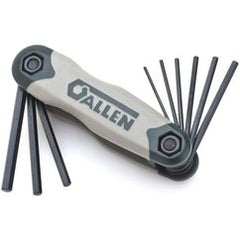 9 Pc. Dual Material Fold-up Inch Hex Key Set - Apex Tool & Supply