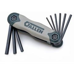 9 Pc. Dual Material Fold-up Inch Hex Key Set - Exact Industrial Supply