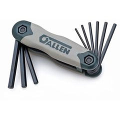 9 Pc. Dual Material Fold-up Inch Hex Key Set - Exact Industrial Supply