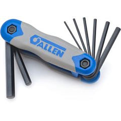 8 Pc. Dual Material Fold-up Metric Hex Key Set - Apex Tool & Supply