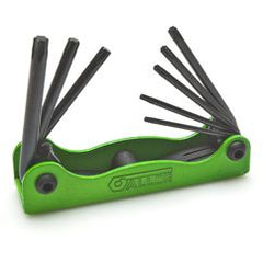 8 Pc. Metal Fold-up Torx Key Set Hi-VIS Green - Apex Tool & Supply