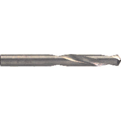 #40 Dia. × 0.098″ Shank × 1″ Flute Length × 2″ OAL, 5XD, 118°, Uncoated, 2 Flute, External Coolant, Round Solid Carbide Drill - Apex Tool & Supply