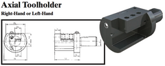 VDI Axial Toolholder (Left-Hand) - Part #: CNC86 35.3016L - Apex Tool & Supply