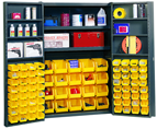 48 x 24 x 72'' (84 Bins Included) - Bin Storage Cabinet - Apex Tool & Supply