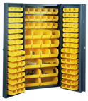 38 x 24 x 72'' (132 Bins Included) - Bin Storage Cabinet - Apex Tool & Supply