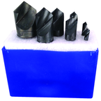 7 Pc. 100°-1/4; 3/8; 1/2; 5/8; 3/4; 1 HSS Uniflute Countersink Set - Apex Tool & Supply