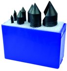 7 Pc. 90°-1/4; 3/8; 1/2; 5/8; 3/4; 1 HSS Uniflute Countersink Set - Apex Tool & Supply