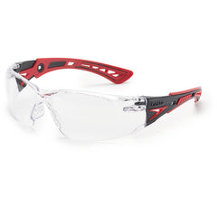 RUSH+ - Clear Lens - Black & Red Frame PC ASAF Platinum - Apex Tool & Supply