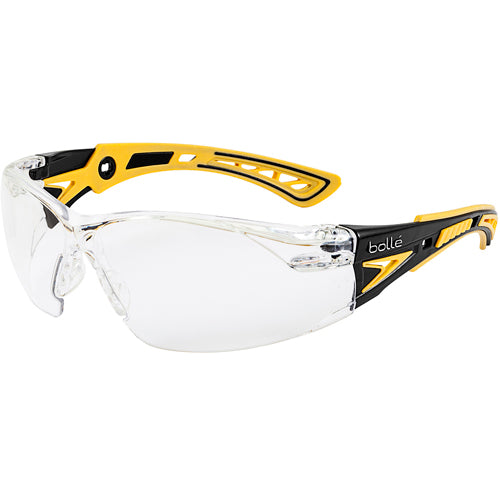 RUSH+ Small - Clear Lens - Yellow & Black Frame PC ASAF Platinum - Apex Tool & Supply