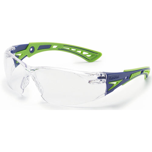 RUSH+ - CLR Lens - Blue & Green Frame PC ASAF Platinum - Apex Tool & Supply