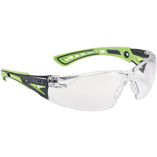 RUSH+ GLOW - Clear Lens - Black & Phos Green PC ASAF Platinum - Apex Tool & Supply