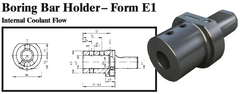 VDI Boring Bar Holder - Form E1 (Internal Coolant Flow) - Part #: CNC86 51.2516 - Apex Tool & Supply