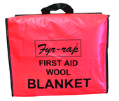 62 x 80" Wool Blankets - High Visibility Red - Plastic Pouch - Apex Tool & Supply