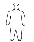 White SMMMS Coverall w/ Zipper Front, Hood, Elastic Wrists & Ankles 3XL - Apex Tool & Supply