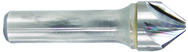 1/2" Size-3/8" Shank-90°-Carbide 6 Flute Chatterless Countersink - Apex Tool & Supply