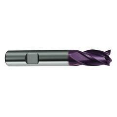 8mm Dia. x 58mm Overall Length 4-Flute Square End Solid Carbide SE End Mill-Weldon Shank-Center Cut-Firex - Apex Tool & Supply