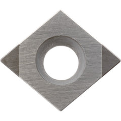 CCMW 32505 ME KBN35M, 0.0079″ Corner Radius, 5/32″ Thick, 3/8″ Inscribed Circle, MEGACOAT, Diamond, Turning Indexable Insert - Exact Industrial Supply