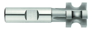 3/8 Radius - 1-1/2 x 1-3/16 x 3/4 SH -HSS - Concave Milling Cutter-SH Type - 4T - TiCN Coated - Apex Tool & Supply