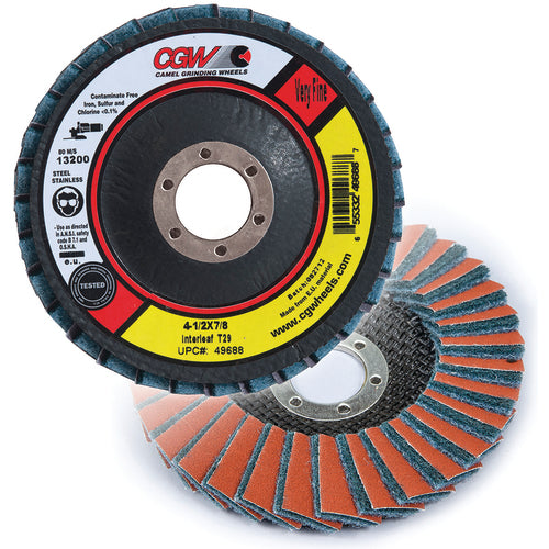 4 1/2″ × 7/8 - Very Fine - Type 29 Interleaf Flap Disc - Apex Tool & Supply