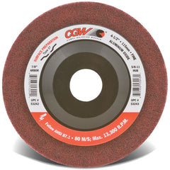 4 1/2″ × 5/8-11 - Aluminum Oxide Surface Grinding Wheel - Type 27 - Maroon - Apex Tool & Supply