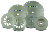 5 x 5/8-11 - 24 Grit - Diamond X Depressed Center Grinding Wheels - Type 29 - Apex Tool & Supply